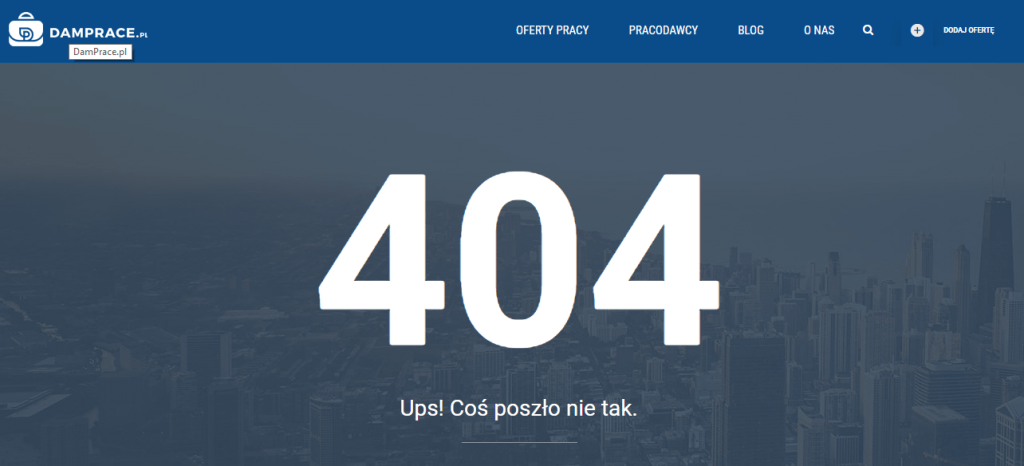 błąd 404 profil użytkownika